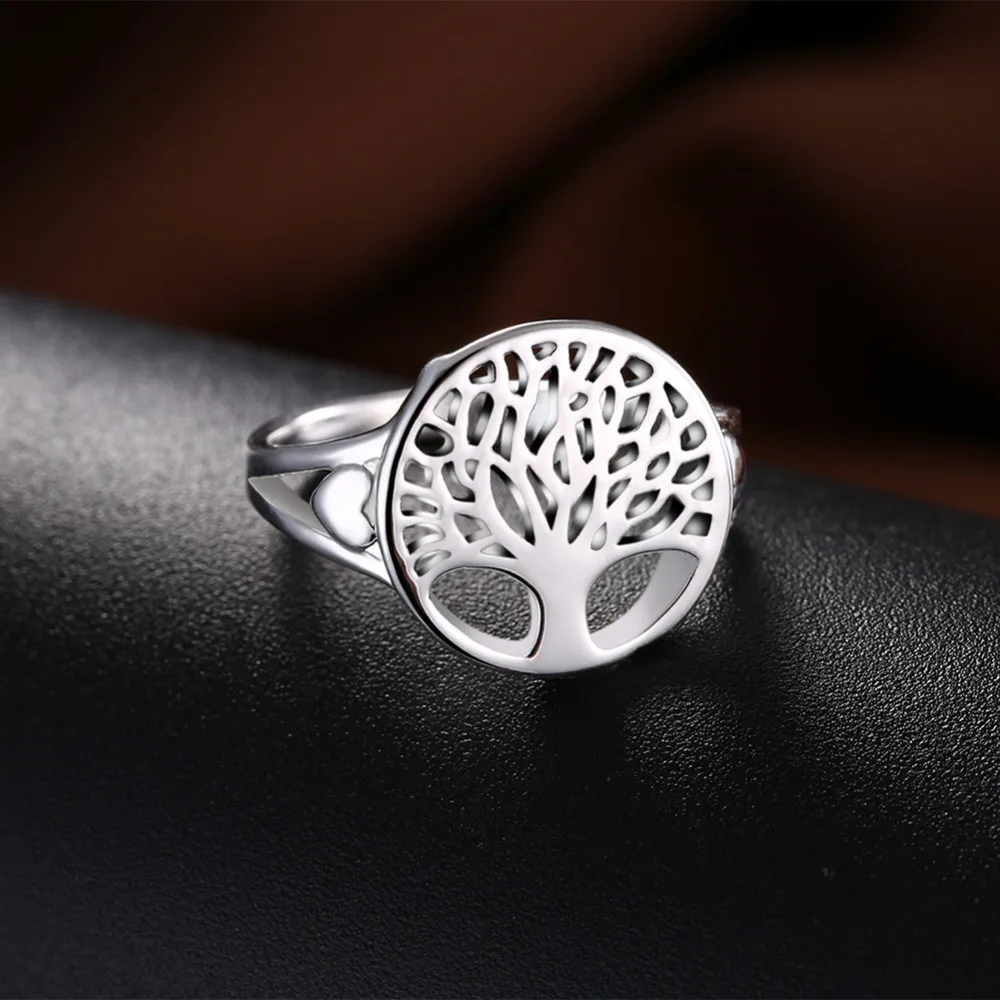 wholesale Price women Color silver Ring tree hollow charms wedding jewelry girl gift high quality fashion classic | Украшения и