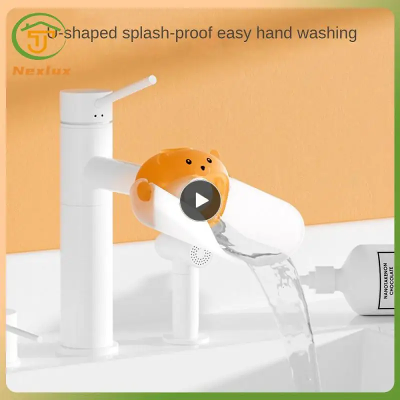 

Расширенная дренажная раковина для мытья рук, игрушки для мытья рук в форме маленького медведя, гибкая и износостойкая, милый мультяшный