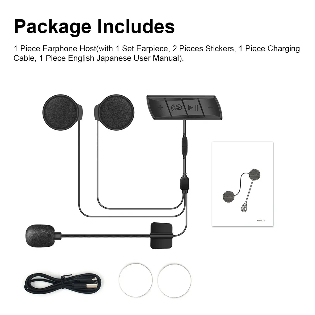 

Motorcycle Helmet Wireless Headphone Bluetooth-compatible Low Latency