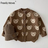freely move kids boys girls cardigan sweaters spring autumn baby girl printing cotton sweater jacket boys children kids sweaters