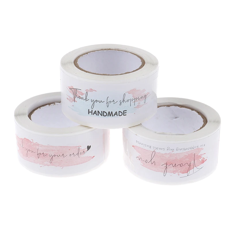 

Рулон «Спасибо за заказ», наклейка для поддержки вашей деловой упаковки, декоративные этикетки, канцелярские наклейки s