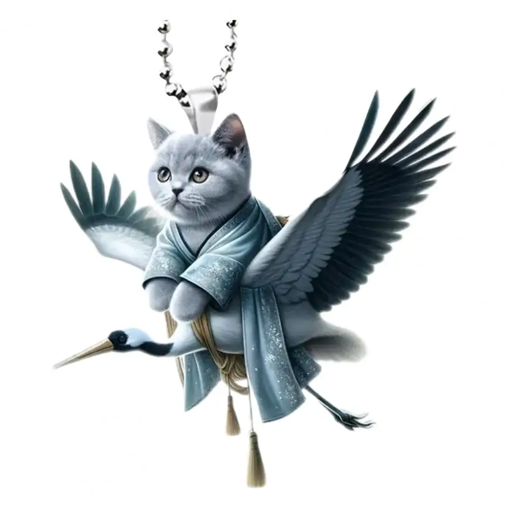 

Рождественский акриловый автомобильный кулон с котами и ремешком, украшение с милым котом, брелок для рюкзака, подвесное украшение для автомобильного зеркала