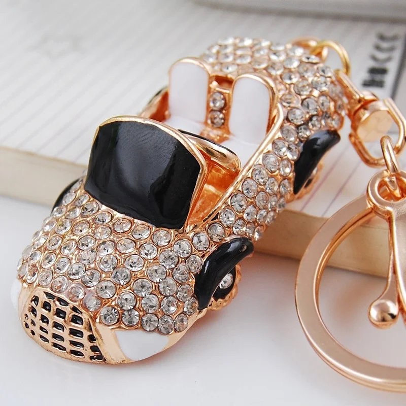 

Creative Metal Diamond Sports Car Model Keychain Personalized Shiny Cars Keyring Bag Pendant Exquisite Gift for Car Lovers Fans
