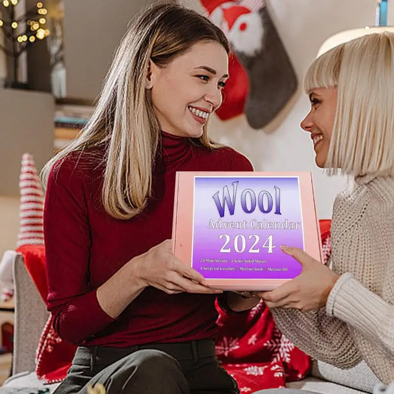 Вязание из шерсти рождественский календарь обратного отсчета изготовление