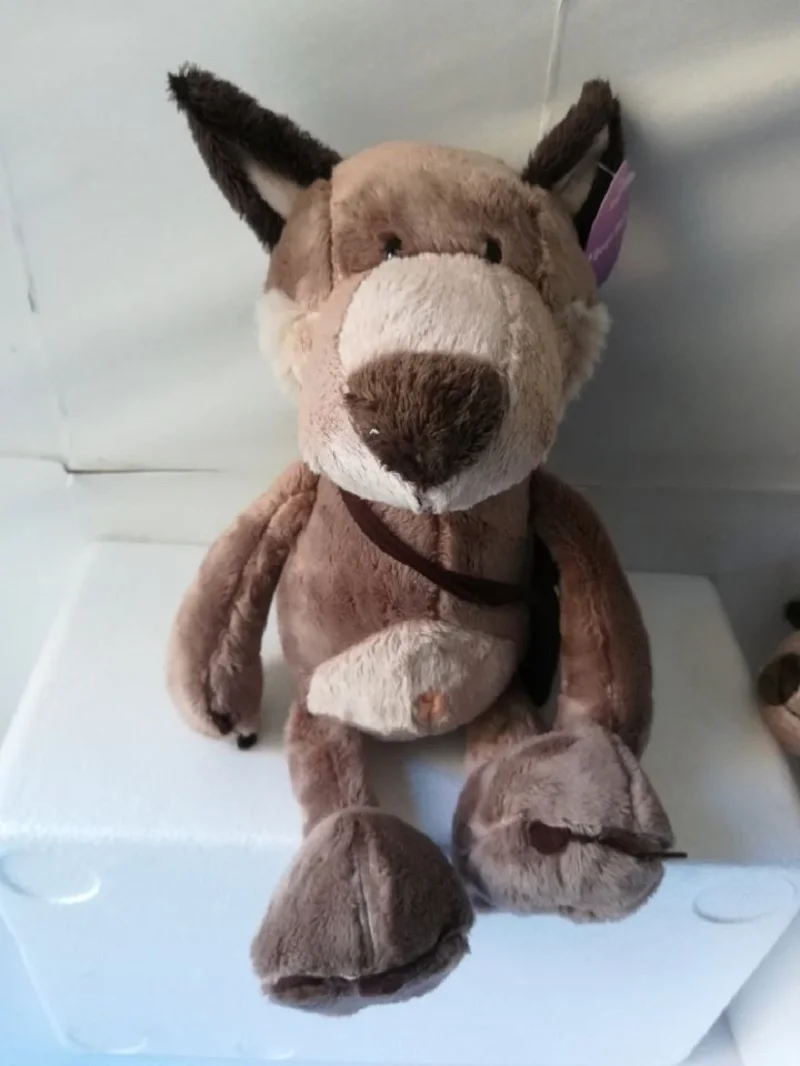 

About 35cm Lovely Wolf Plush Toy Taking Bag Wolf Soft Doll Birthday Gift b2107