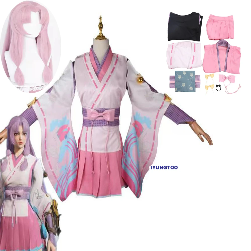 

Naraka: Bladepoint Kurumi Cosplay Costume Girl Uniform Wigs Party Halloween Costumes