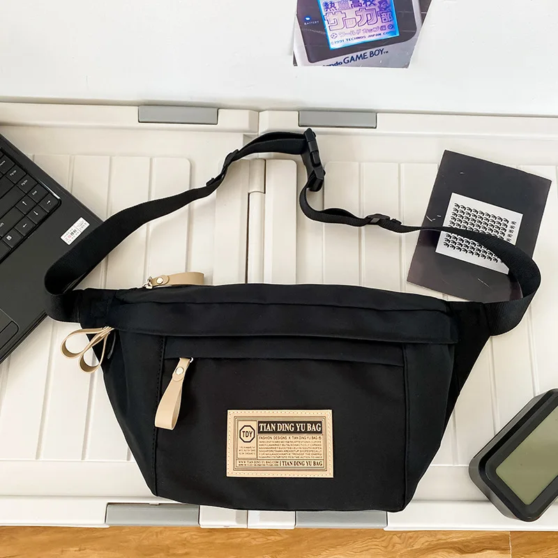 

Сумка через плечо для женщин и мужчин, нагрудная вместительная холщовая уличная сумочка на молнии, лето