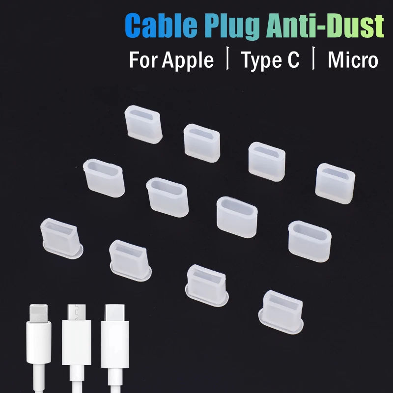 

10pcs USB Type-C & Micro USB & IOS Male Plug Cover Case Dustproof Cover Cap For Apple iPhone 13 12Pro X 8 7 6Plus Xiaomi Redmi
