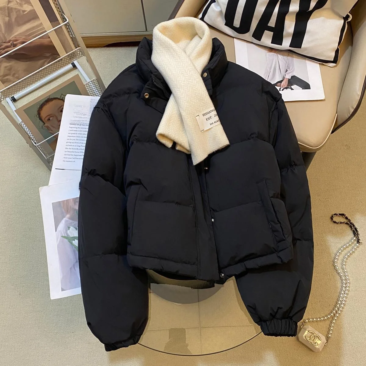 Черный 90 белый утиный пуховик верхняя одежда для женщин новинка зимы 2024