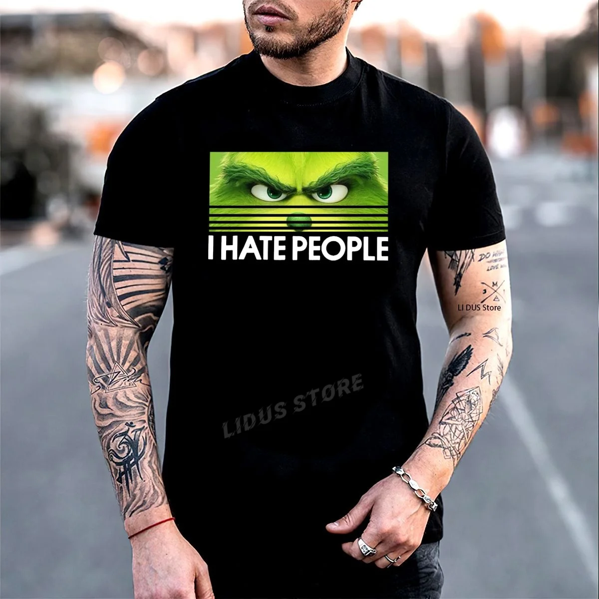 Футболка унисекс с коротким рукавом и графическим принтом «I Hate People»