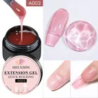 Гель для наращивания ногтей MEET ACROSS, 8 мл, для акрилового волокна, УФ светодиодный гель для маникюра, желе, белый прозрачный гель для наращивания ногтей