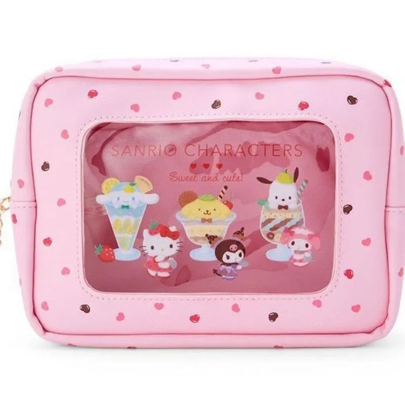 

Anime Sanrio Hello Kitty My Melody Kuromi Cosmetic Bag Y2k Cute Makeup Bag Waterproof Travel Toiletry Storage Bag Girls Gifts
