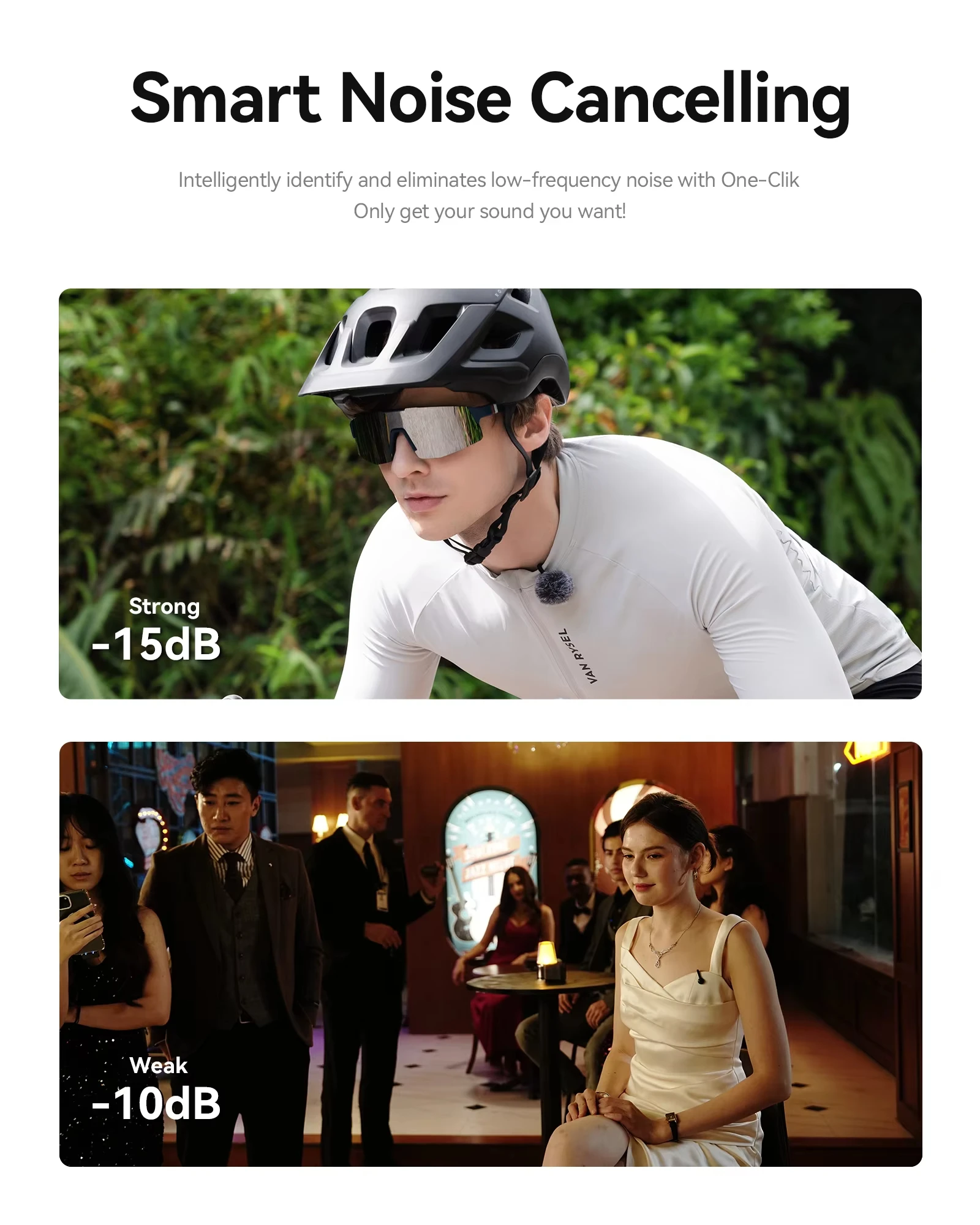 Фото Беспроводной микрофон Hollyland Lark M2S для iPhone, камеры, Android, ПК, с шумоподавлением, для фотографии, видеоблогов и интервью №3