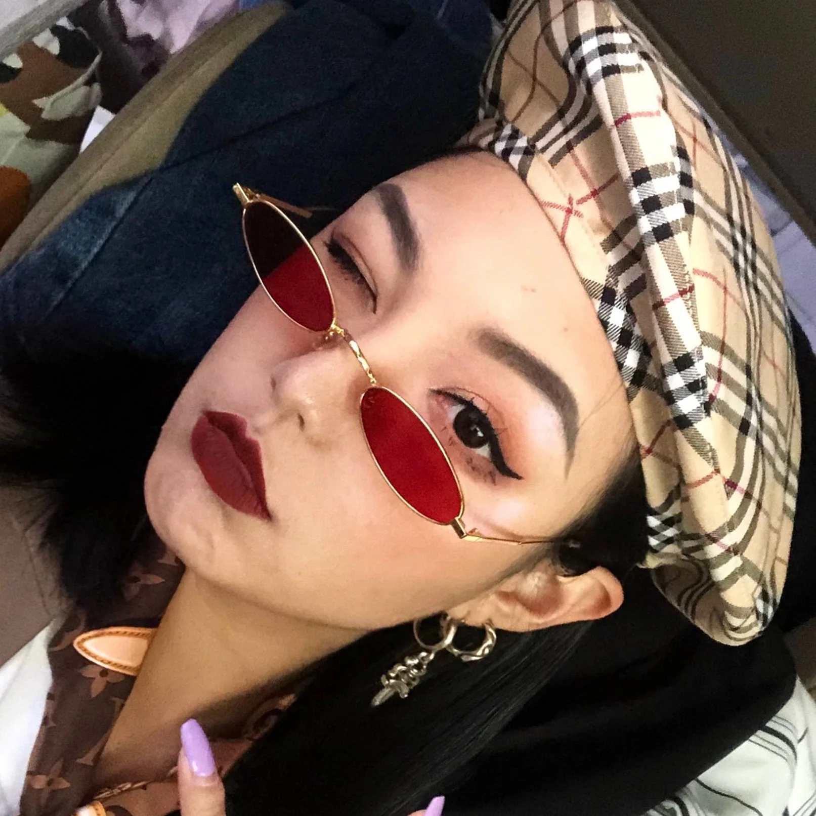 

183 Metal Sunglasses Small Frame Fashion Glasses Trendy Men And Women Oval Personality Eyewear