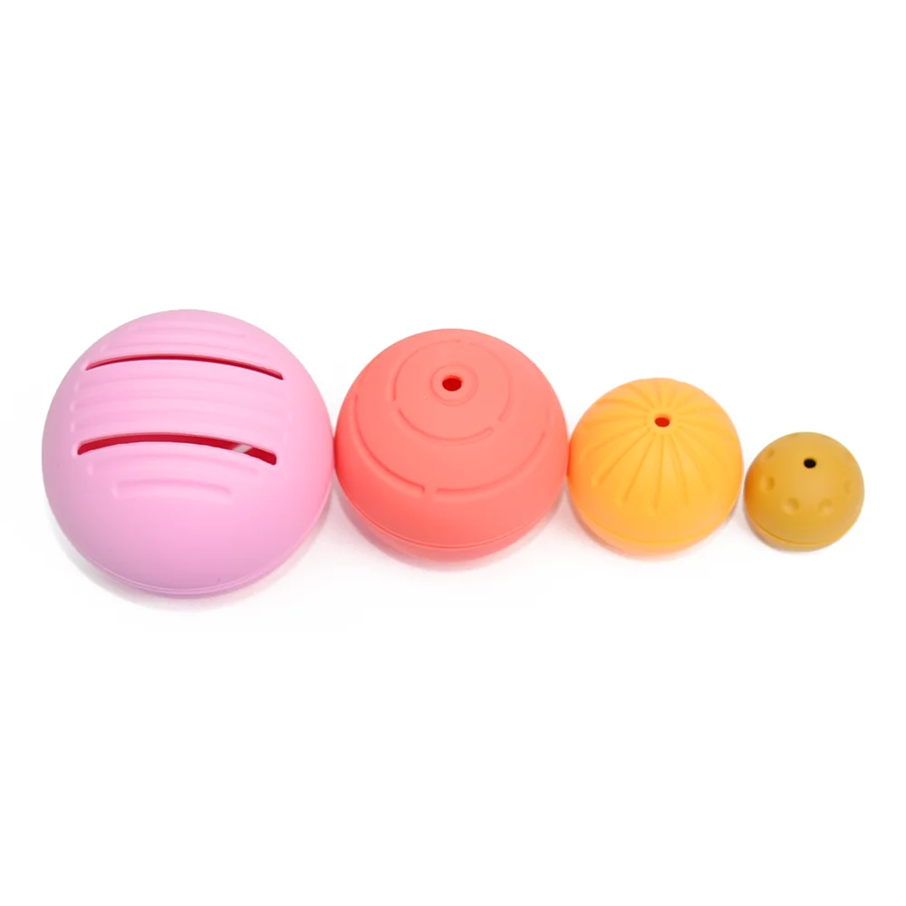 Красочные сферические детские тактильные сенсорные шарики 4 шт. силиконовые для