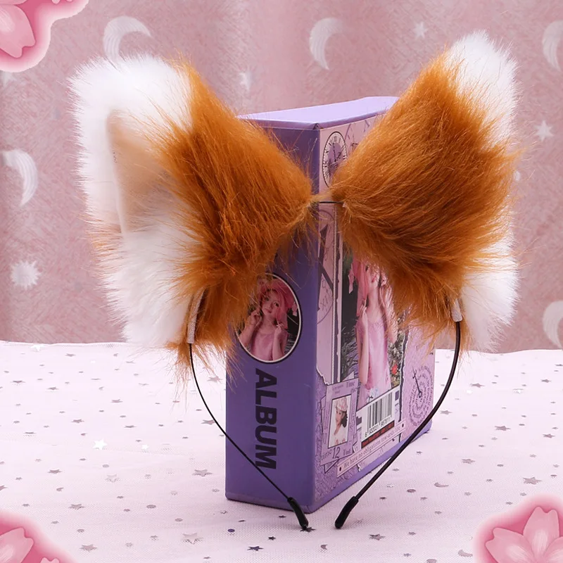 Ears on The Head Plush Fox Cat Ears Three-dimensional Lolita Anime Ears Anime Accessories Cosplay Halloween Accessories