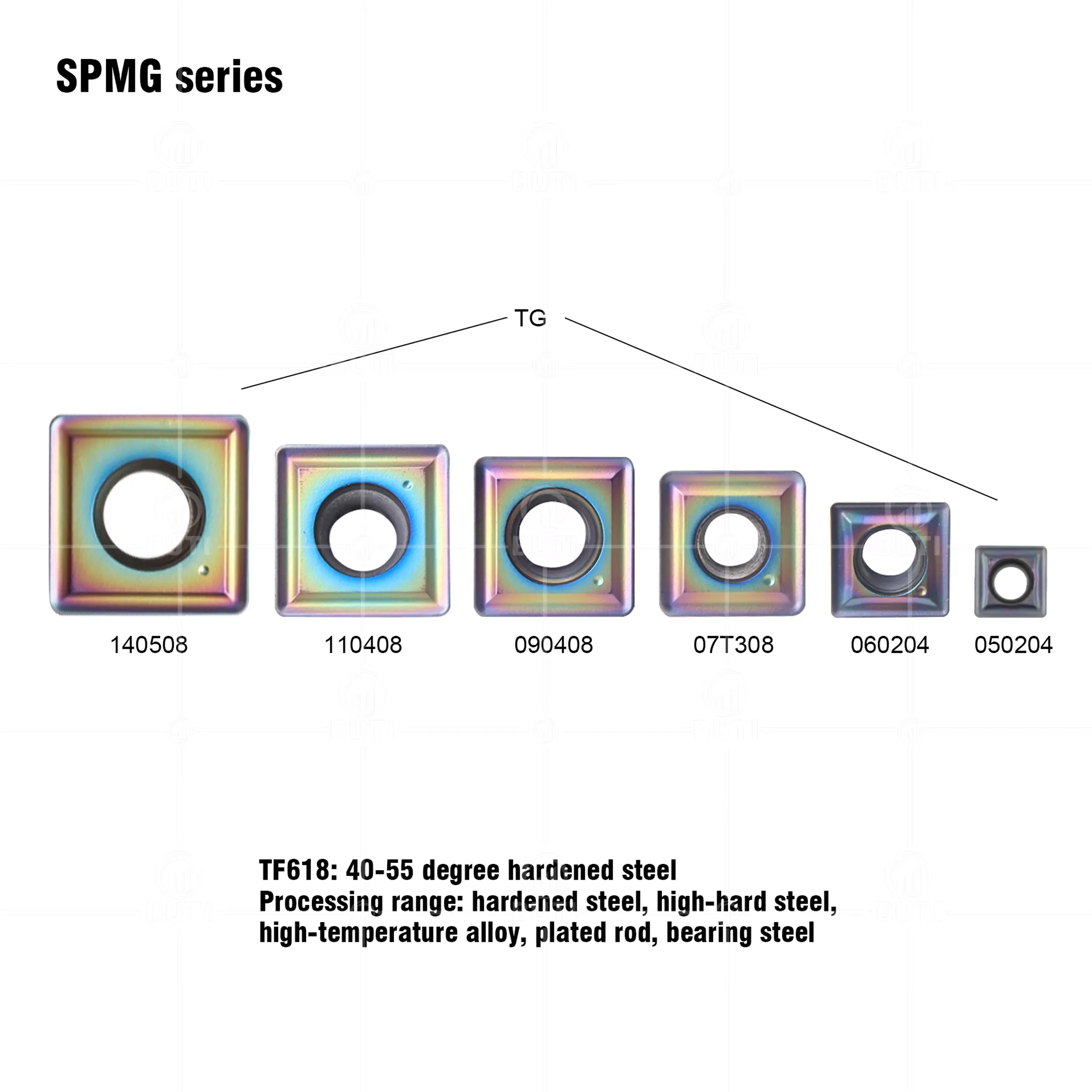 Фото Твердосплавные токарные пластины DESKAR 100% оригинал SPMG040204/110408-TG WCMX030208/WCMT06T308-SF TF618 для обработки закаленной стали №5