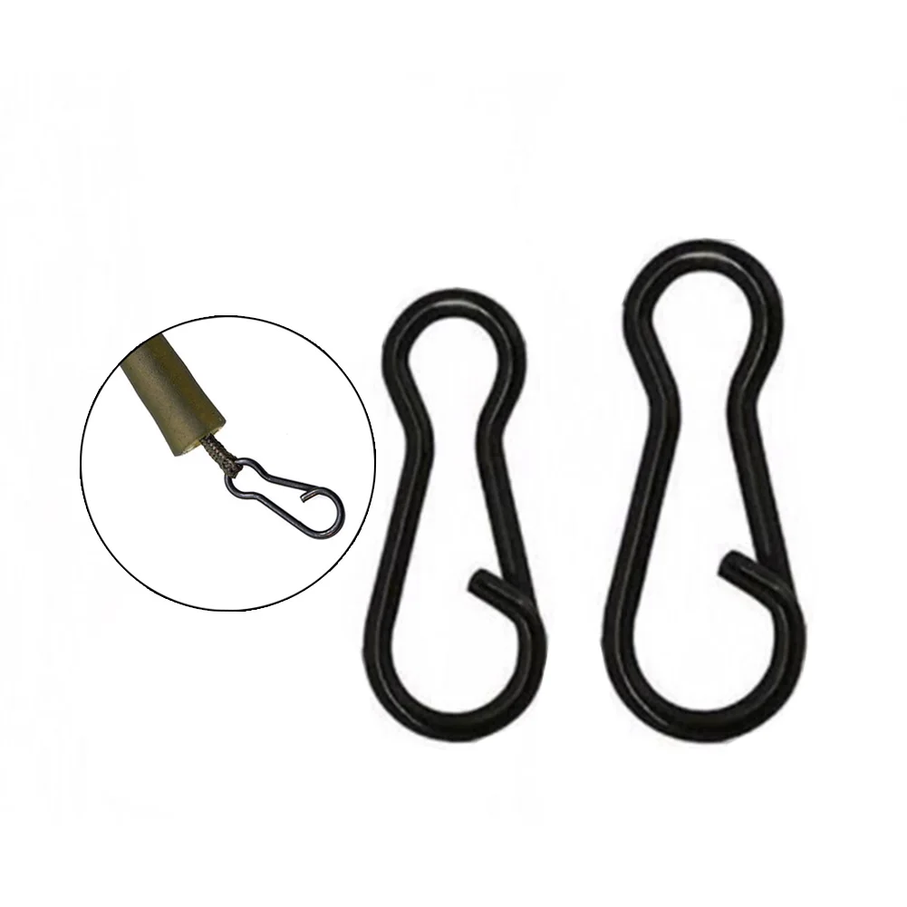 

10Pcs Carp Fishing Snap Clips Speed Links Swivel Quick Change Clips Swivel Terminal Tackle Rigs Connector For Chod Rigs
