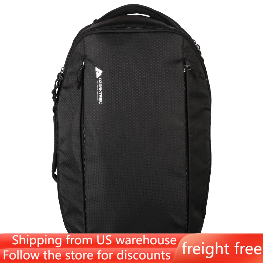Travel bags, camping bags, 30 Liter Commuter Hiking Backpack, with Laptop Compartment, Black,freight free