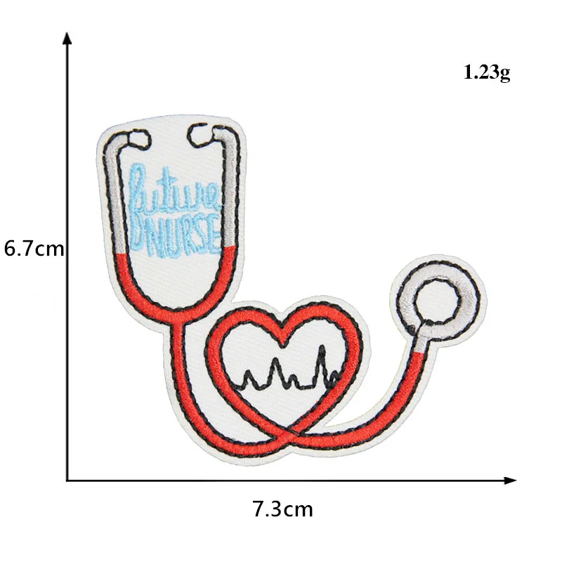 Тканевый наклейка для дивана «Химическая формула» с вышитыми аппликациями креативных узоров, эмблема с изображением корги и акулы, пластыри на гладильной основе, стетоскоп.