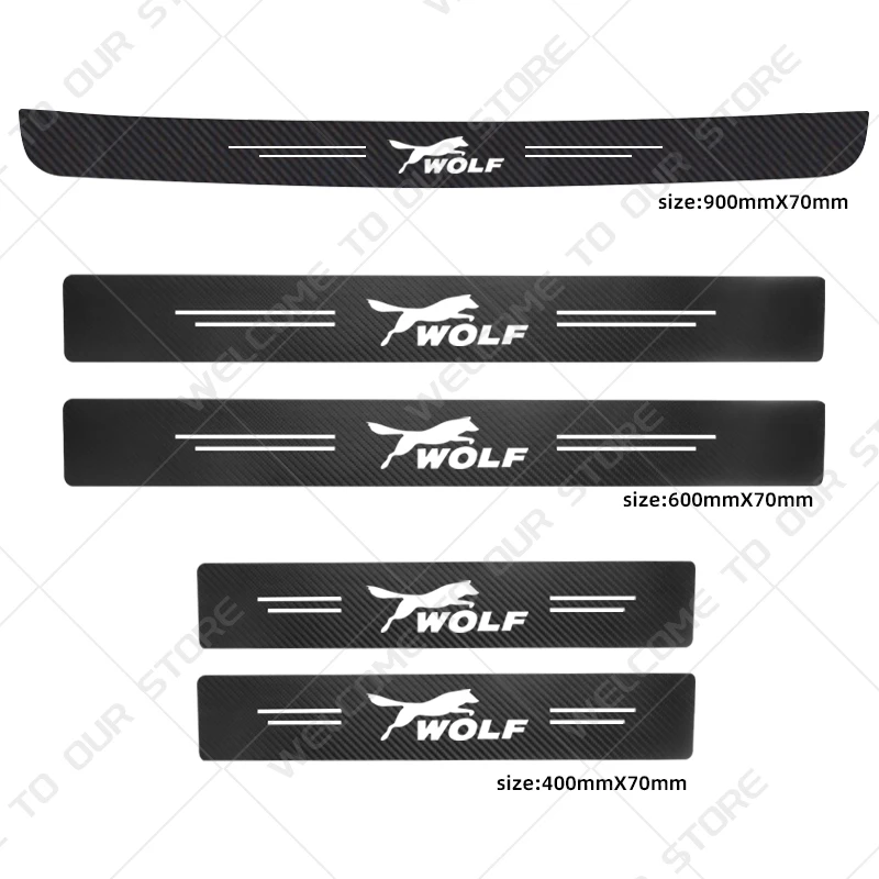 

5 шт./компл. для Ford ST Cougar Wolf MK3 MK4 MK5 MK6 логотип эмблема из углеродного волокна наклейка на порог автомобиля аксессуары