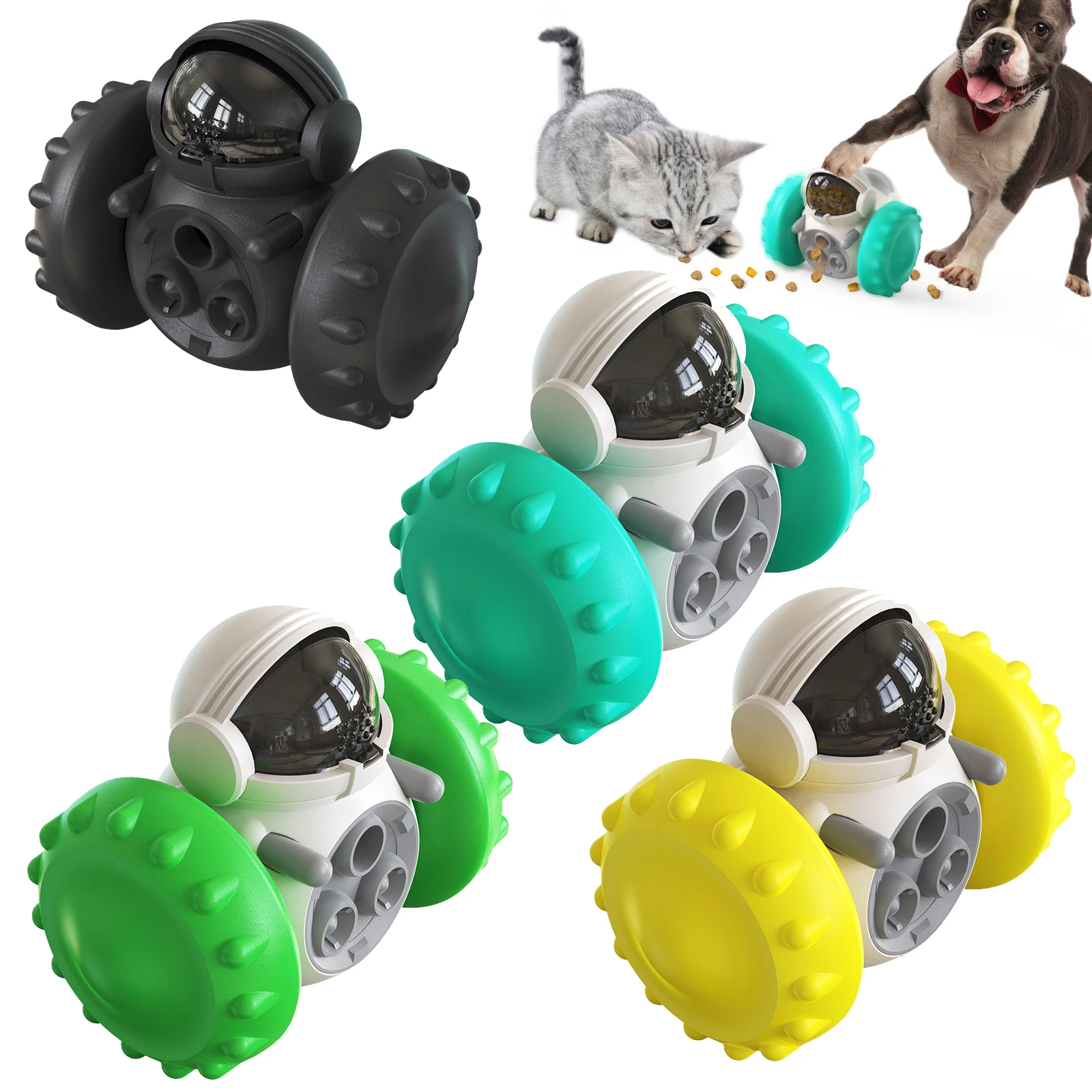 

Pet Tumbler Toy Dog Leaky Food Toy Interactive Dog Cat Toy Food Dispensing Ball Balance Swing Car Slow Feeder Treat Ball Toys