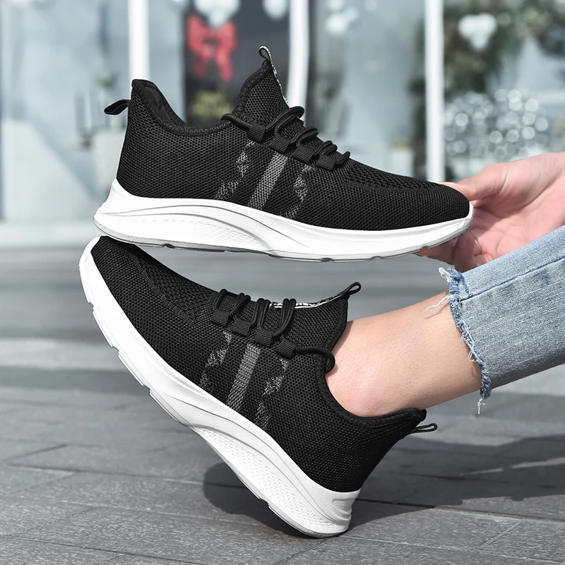 Women's Shoes Casual Walking Shoes Lace Up Flat Outdoor Famale Athletic Training Tennis Shoes