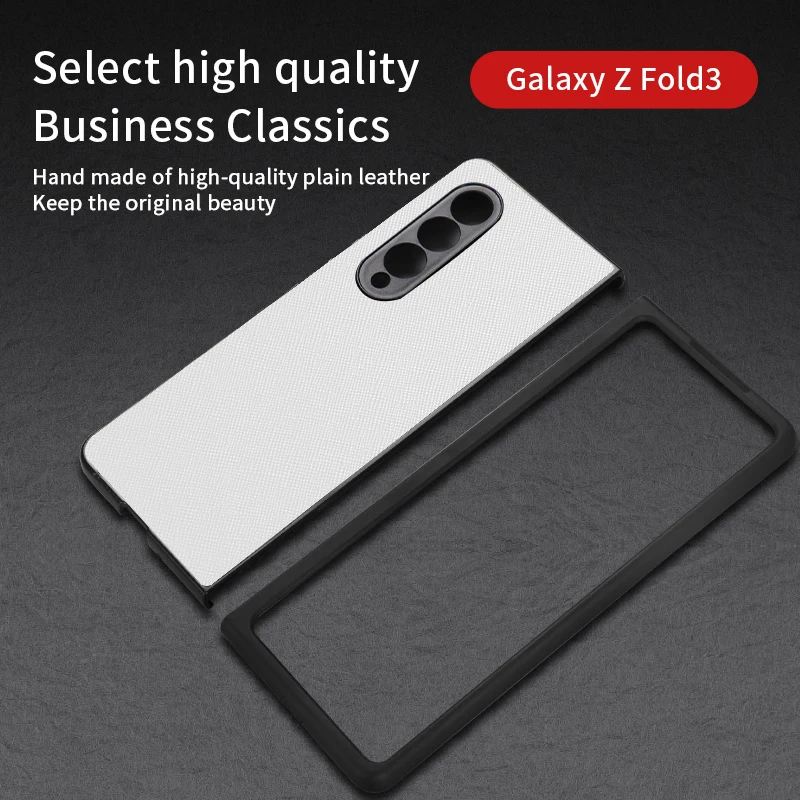 

For Samsung Galaxy Z Fold 3 5G Cover Luxury Flip Leather Phone Shell For Samsung Z Fold 3 Case Zfold3 Shockproof Coque