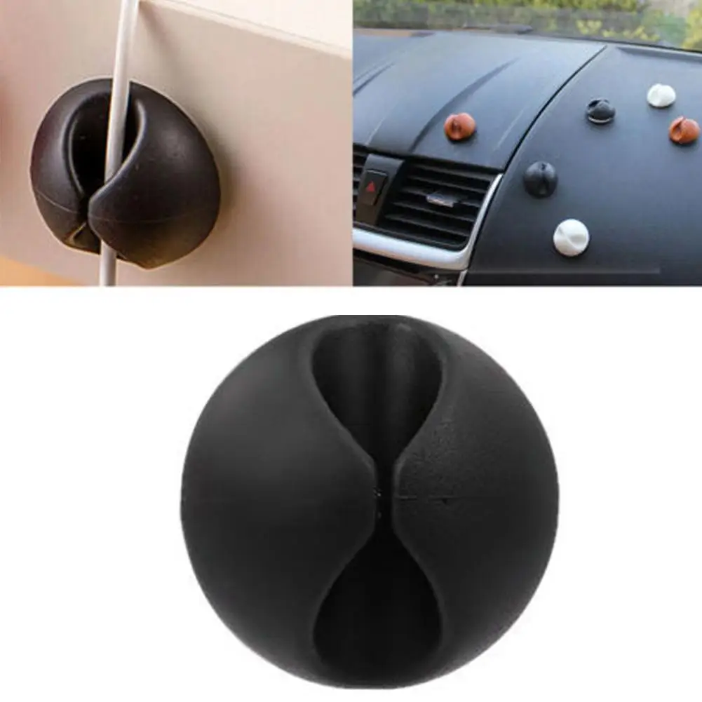 

Car Wire Tie Clip Fixer OrganizerClamp Cord Cable Line Holder Computer USB Line Fastener High Quality Black/White Practical