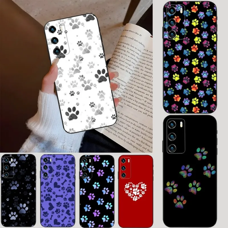 

Cat Dog Paw Design Phone Case For Huawei P40Pro P30 P50 P20 P10 P9 Pro Plus P8 P7 Psmart Z 2022 Nova 8 8I 8PRO 8SE Back Coque