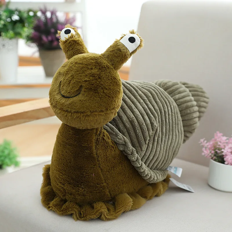 

11 Inch Cute Simulation Snail Plush Toy Home Decoration Doll Stuffed Animal Comfortable Green Doll Children'S Birthday Gift