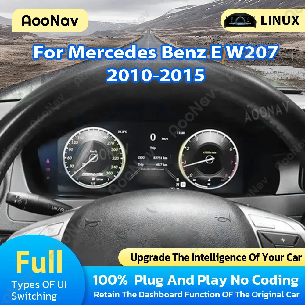 Автомобильный цифровой кластер с ЖК-дисплеем 12 3 дюйма для Mercedes Benz E W207 2010-2015