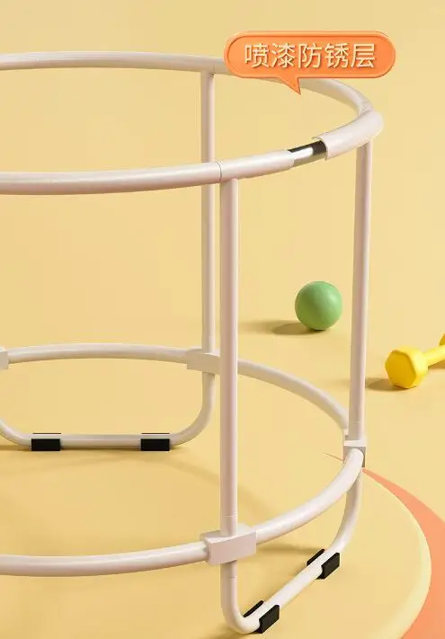 Детский прыгающий батут с безопасными поручнями диаметр 140 см