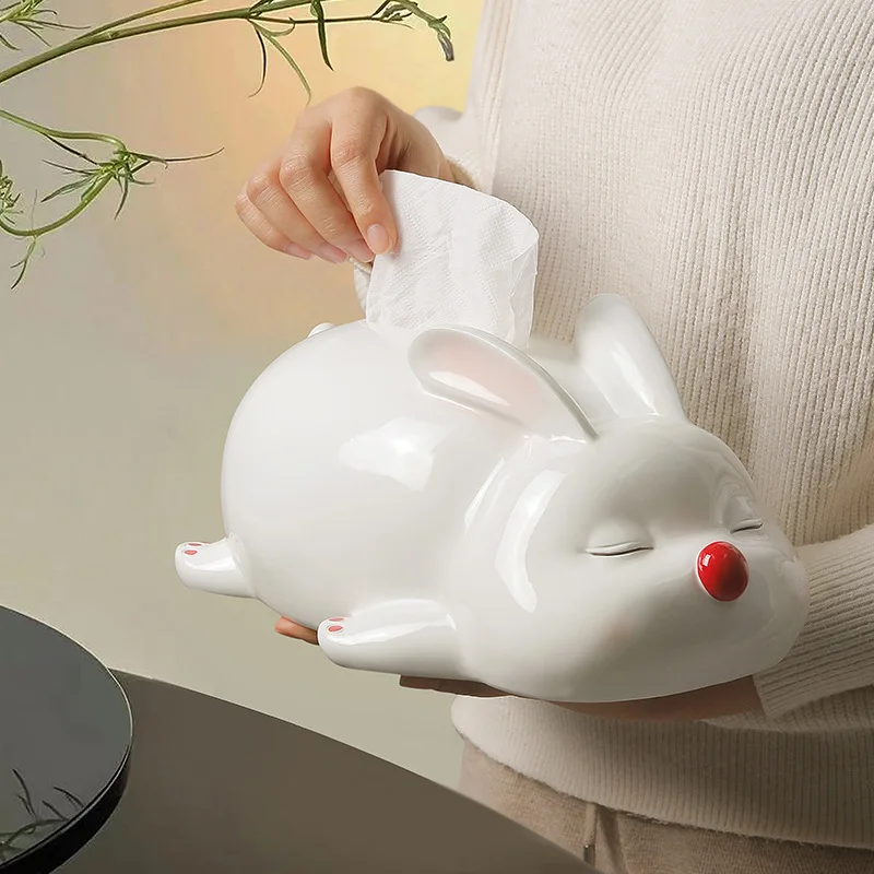 

Rabbit tissue box, living room, net celebrity paper drawer box, home dining table, coffee table, bedroom, cute honmei yea