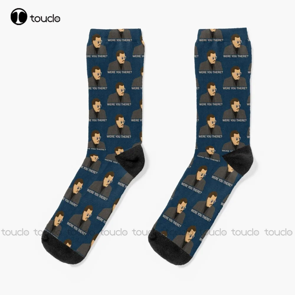 

Were You There - Johnny Depp Socks Red Soccer Socks Youth 360° Digital Print Design Cute Socks New Popular Funny Gift
