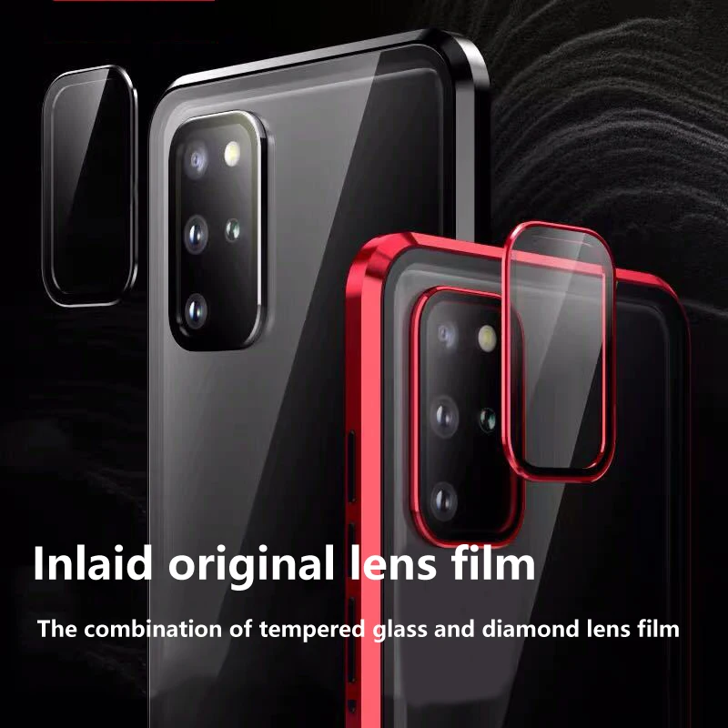 

Lens Protection Metal Magnetic Case For Samsung S23 S22 S21 S20 Note 20 Ultra Funda Camera Protection Double Sided Glass Cover