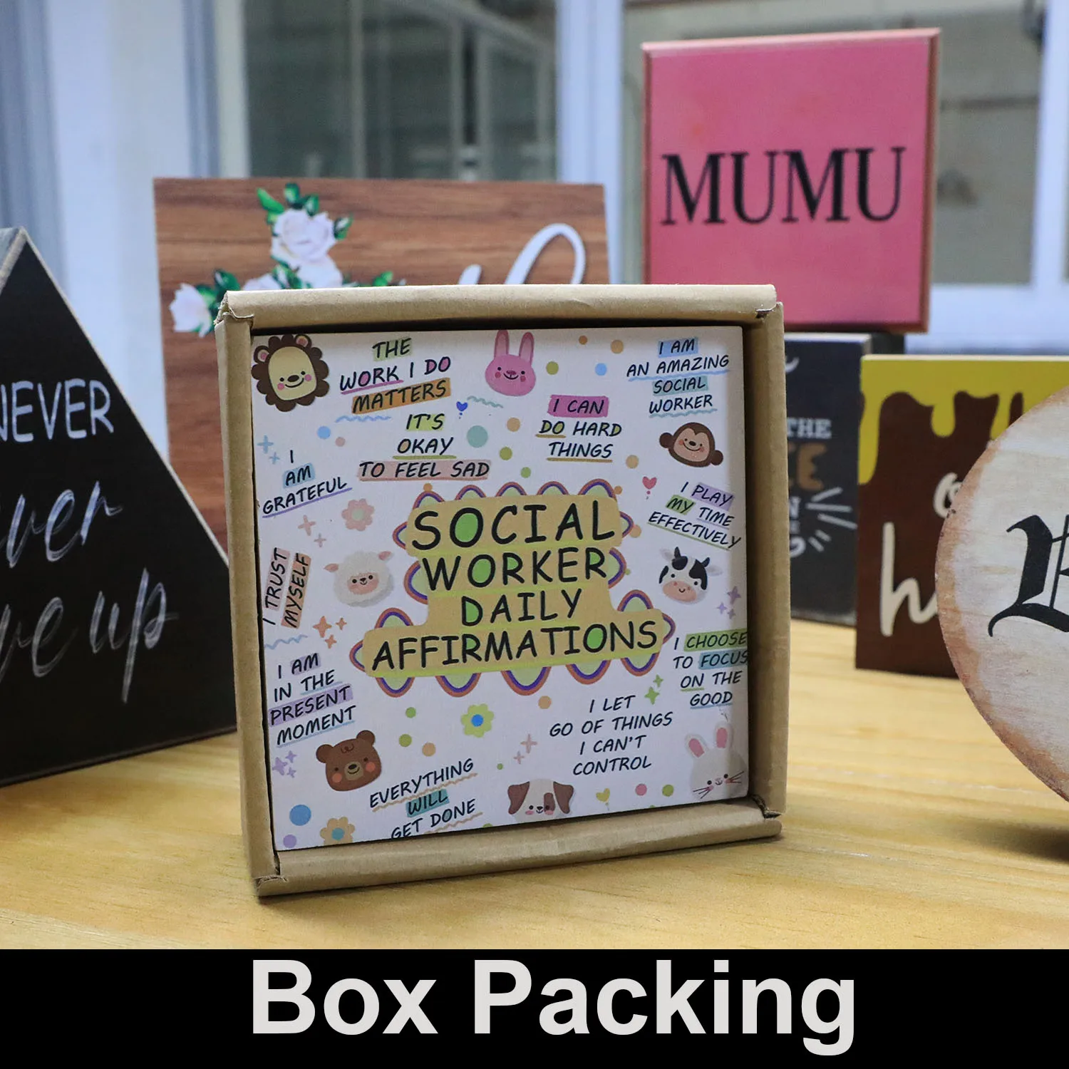 Привет Лето Деревянный Блок Знак В Пасторальном Стиле Декоративная Настольная