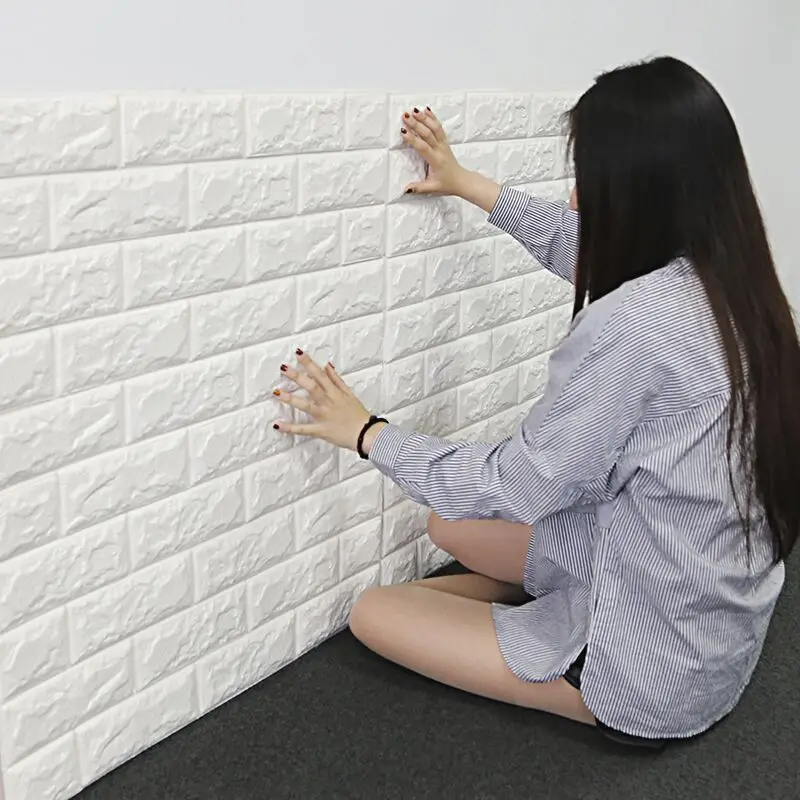 

10m Continuous 3D Wall Stickers Bedroom Decor Foam Brick Decor Wallpaper Wall Decor Living For Kids Room Wall Sticker