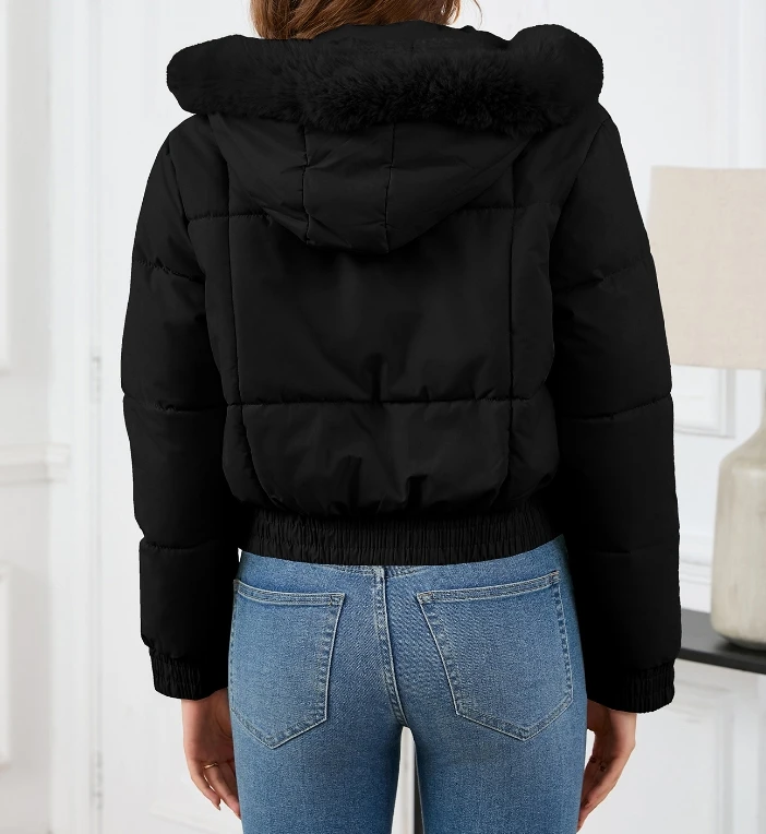 Элегантная короткая приталенная хлопковая куртка с высокой талией и