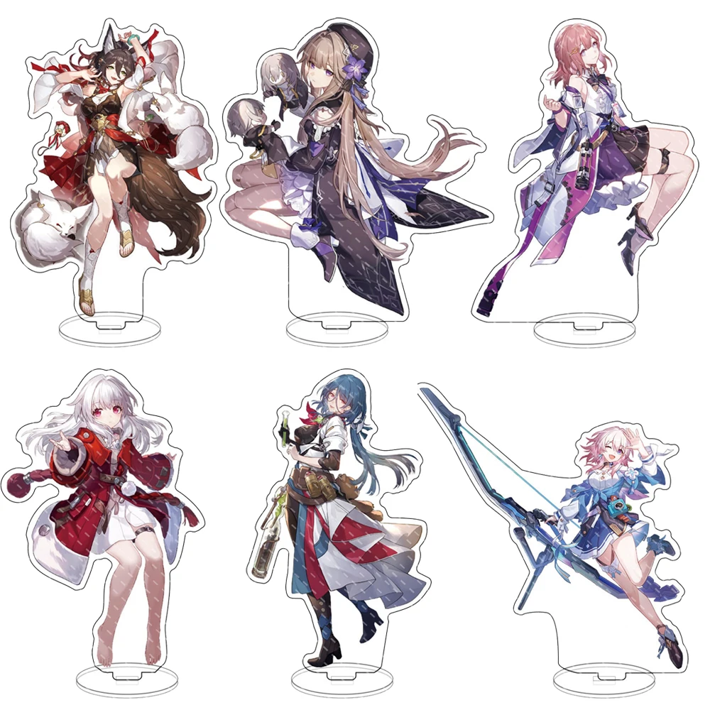 

Honkai Star Rail Figure Acrylic Stand Danheng Himeko Jingyuan Luocha Seele Sampo Cosplay Desk Decor Collection Props Keychain