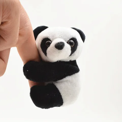 9 см Kawaii панда плюшевая кукла игрушка мягкое животное панда зажим черный белый обнимающий занавес зажим кукла