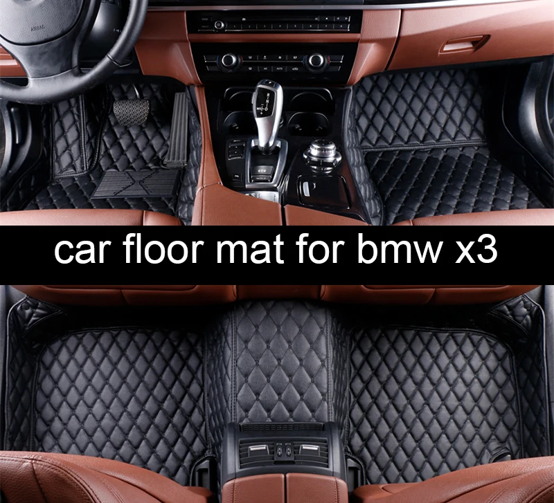Interior Styling Leather Car Floor Mats for Bmw X3 E83 2003 2004 2005 2006 2007 2008 2009 2010 Accessories Rug Carpet m sport