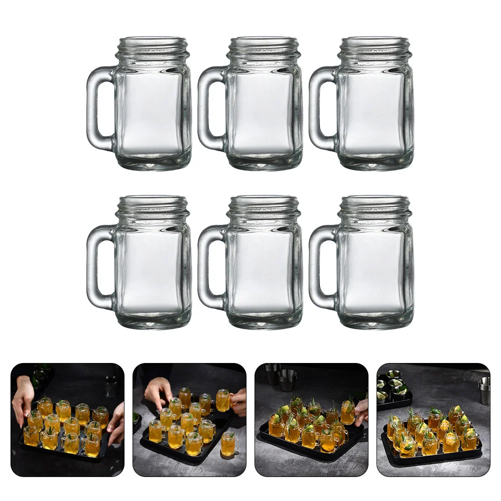 

Masoncup Jar Glasses Cups Jars Drinking Mini Cocktail Mugs Beer Mug Coffeesmallmilk Water Bar Honey Handle Favor Shooterstorage