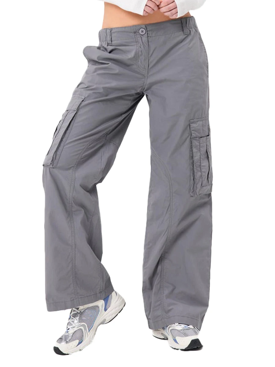 

Женские Мешковатые брюки-карго с заниженной талией, широкие расклешенные брюки, прямые повседневные винтажные джинсы с низкой талией, Y2K