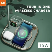 new xiaomi youpin all in one 15w super fast wireless charger adjustable lamp for apple iwatch airpods huawei samsung iphone