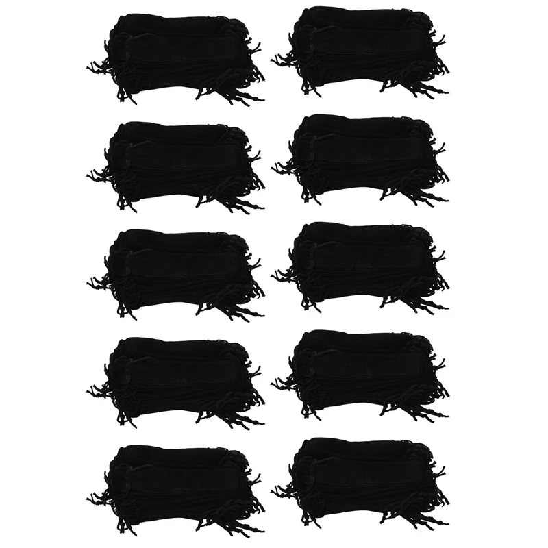 

500 Pcs Black Velvet Pen Pouch Sleeve Holder Single Pen Bag Case Pencil Bag
