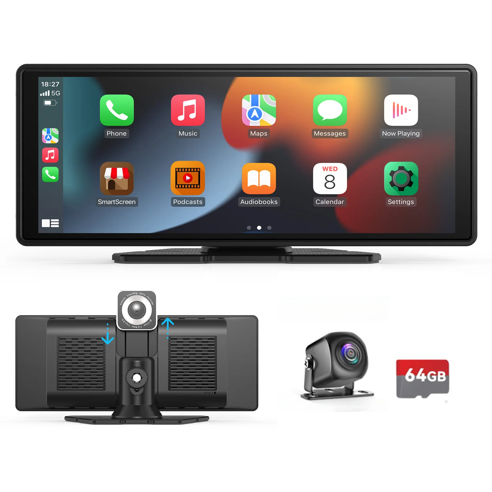 

Универсальная Портативная Система Carplay Для Автомобильного Экрана, Беспроводная Android Auto, Сенсорный Экран