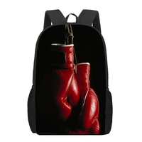 boxing gloves style 3d print school bag set for teenager girls primary kids backpack book bags children bookbag satchel mochila