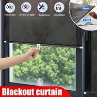 sunshade roller blinds suction cup blackout curtains for living room car bedroom kitchen office free perforated window screen