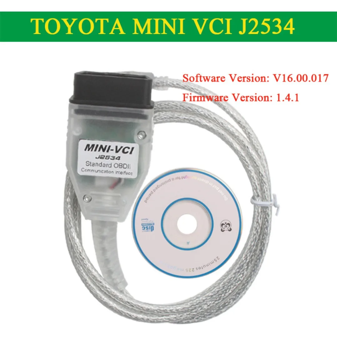 

For Toyota 1pc Mini Vci 16 Pin Cable Durable Car Diagnostic Scanner Connector Tools Vehicle Repair Accessories